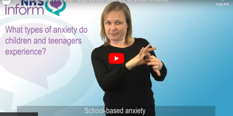 What type of anxiety do children and teenagers experience?