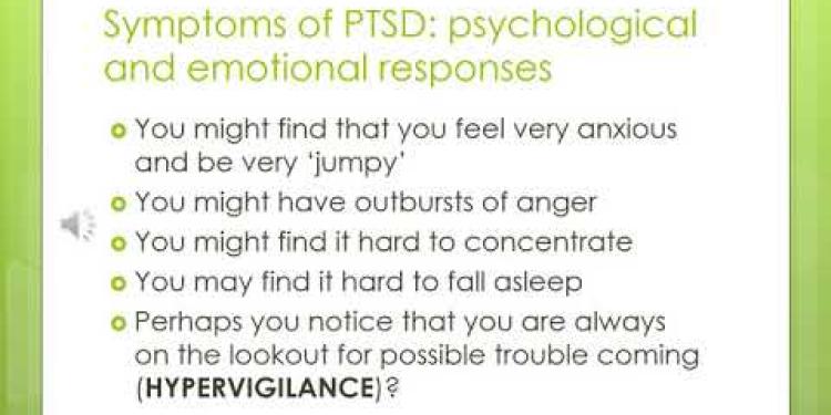 Understanding and Managing PTSD  powerpoint slides with audio