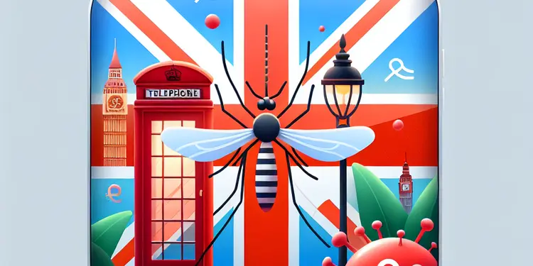 Can mosquitoes transmit any bacterial diseases in the UK?