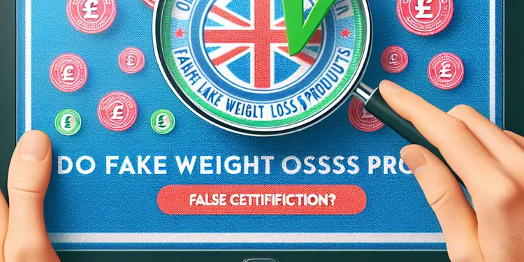 Do fake weight loss products often have false certifications?