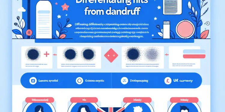 How can you differentiate nits from dandruff?