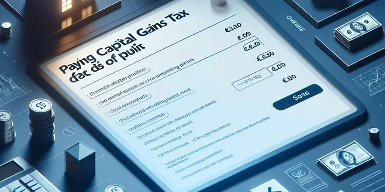 How do I pay the Capital Gains Tax after reporting the property disposal?