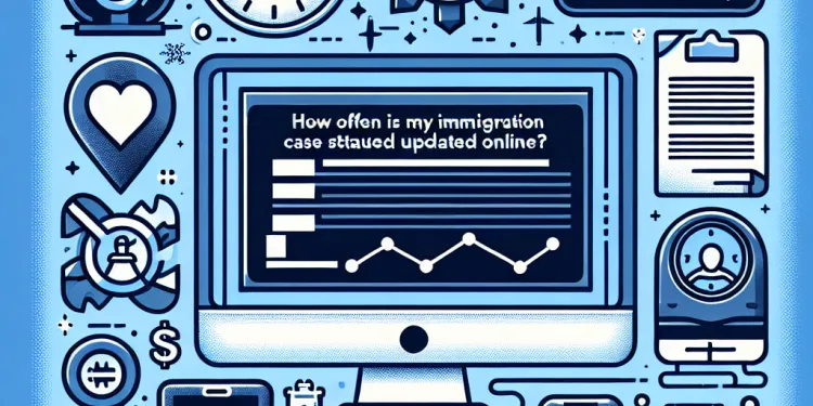 How often is my immigration case status updated online?