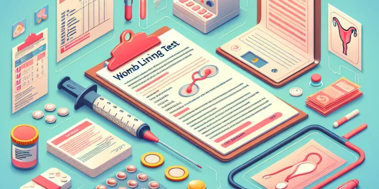 How should I prepare for a womb lining test?
