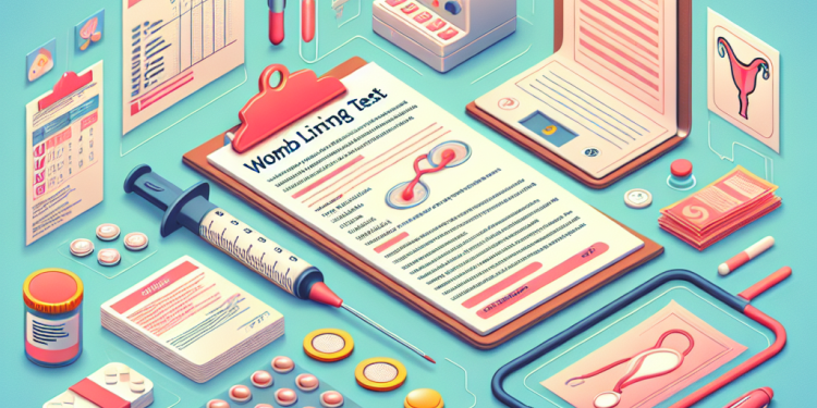 How should I prepare for a womb lining test?