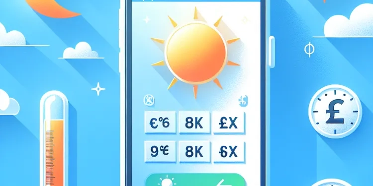 What apps or services can help me monitor the weather during a heatwave?
