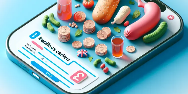 What are the symptoms of Bacillus cereus food poisoning?