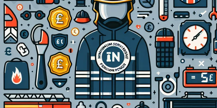What is the minimum service period to qualify for firefighter pension benefits?