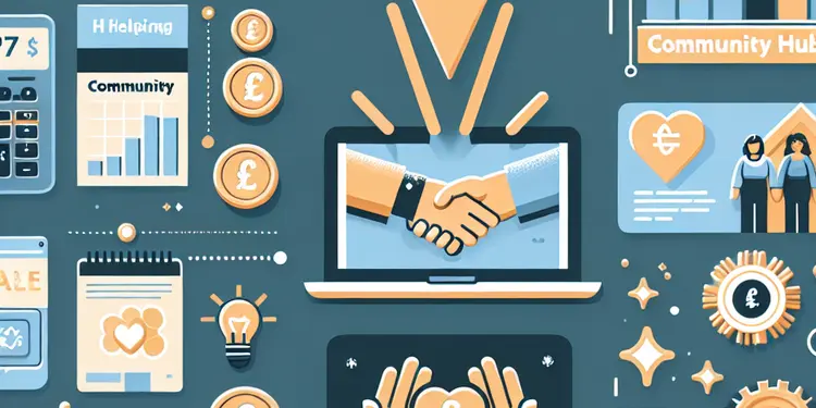 What is the role of community hubs in supporting helpers?