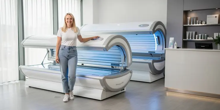 Are there any respiratory benefits linked to using sunbeds?