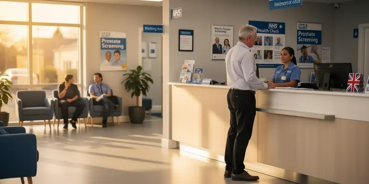 Can I walk into a clinic for prostate screening?