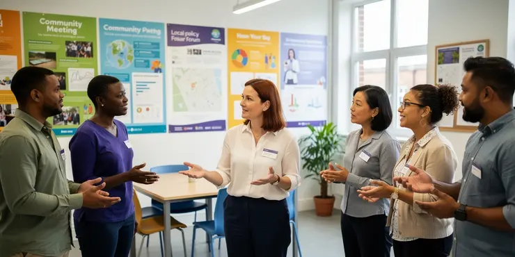 Can community helpers participate in policy-making?