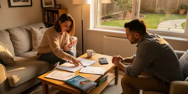 Can the cost of the surveyor's report be negotiated between the buyer and seller?