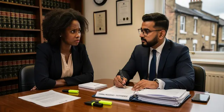 Does criminal case postponement affect bail or release conditions?