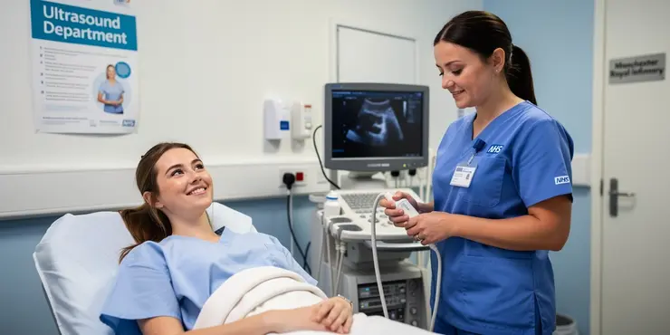 Having an Ultrasound scan at Manchester Royal Infirmary