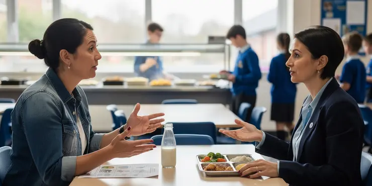How can parents provide feedback on school meals?
