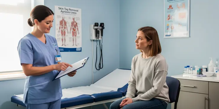 How can skin tags be removed?