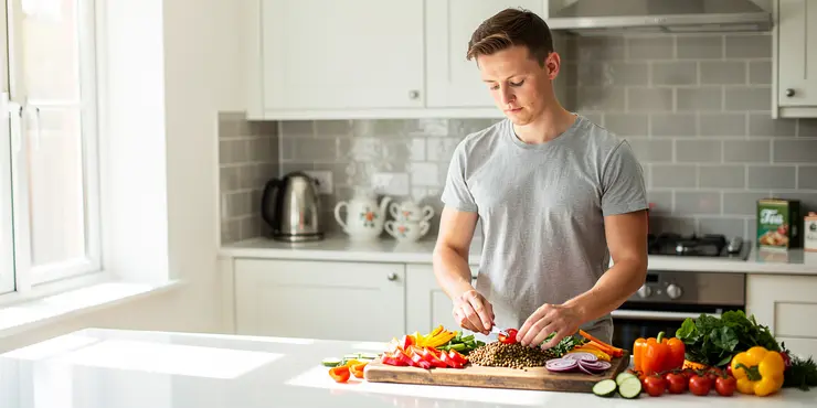 How can vegetarian or vegan protein intake be spread throughout the day?