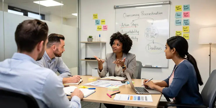 How can work decisions procrastination avoidance be measured in a team setting?