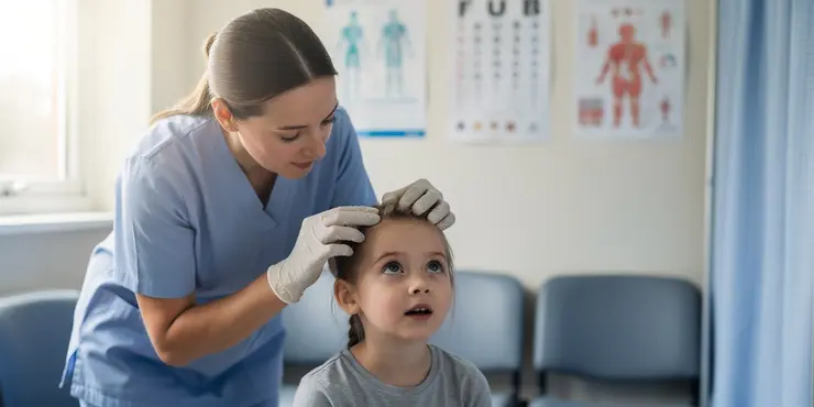 How can you differentiate nits from dandruff?