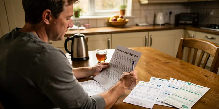 How do rebates and tax credits affect heat pump payback time?