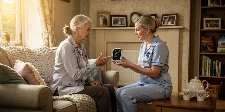 How do virtual wards differ from traditional home healthcare?