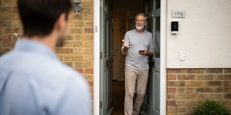 How does a battery-powered Ring Doorbell Camera work?
