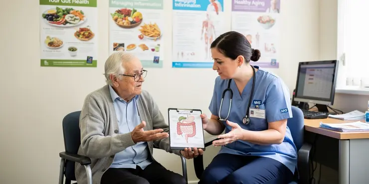 How does inflammation affect aging and gut health?