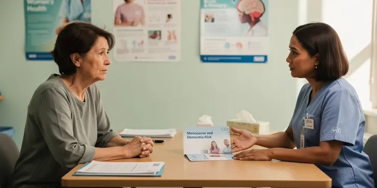 How does menopause potentially affect dementia risk?