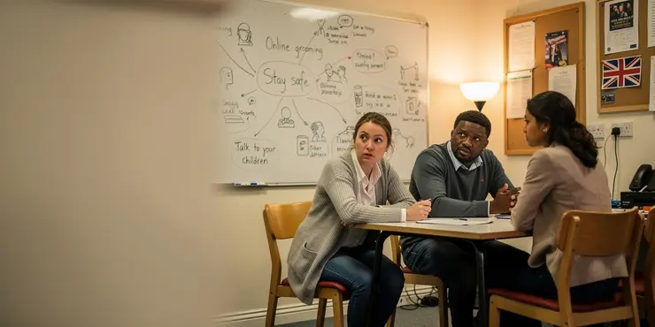 How does online grooming typically start?