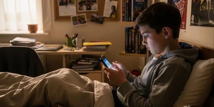 How does screen time before bed specifically affect adolescents?