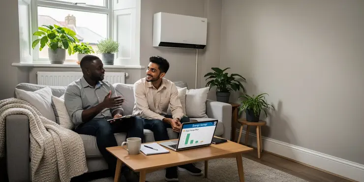How much can heat pump lower home energy bills savings be in a typical household?