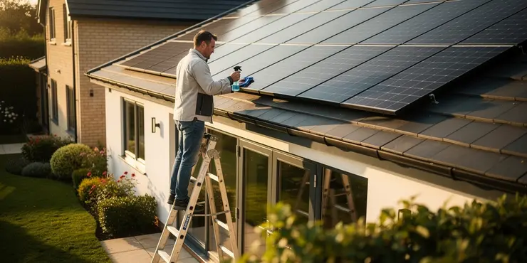 How often do solar panel maintenance requirements call for cleaning the panels?