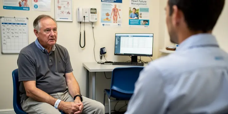 How often should someone with heart failure see their doctor?