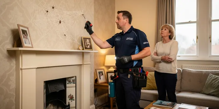 Is professional pest control needed for spiders?