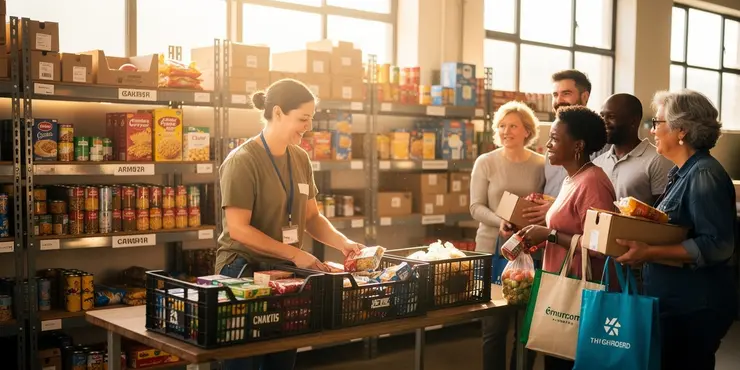 Is there a cost to receive food from a food bank?