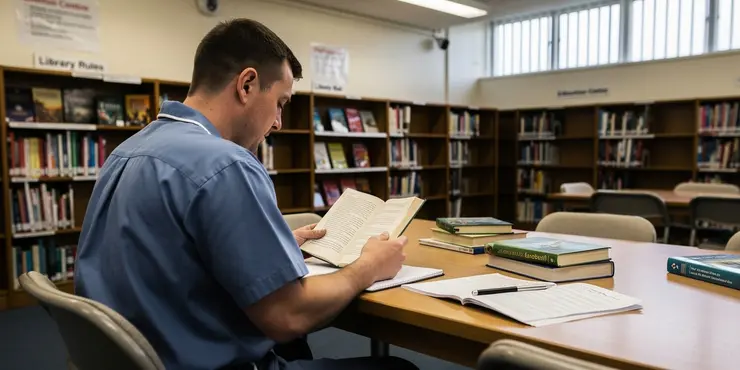 Is there a library service in the prison?