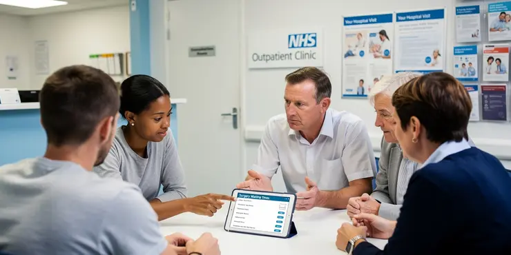 Is there a national database for checking waiting times for surgeries?