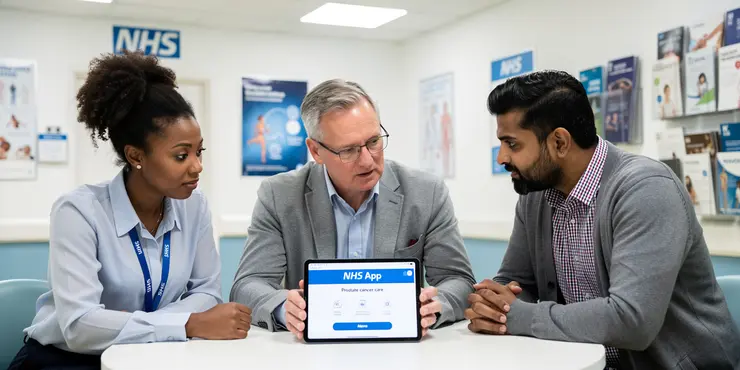 Is there an NHS app for managing prostate cancer care?