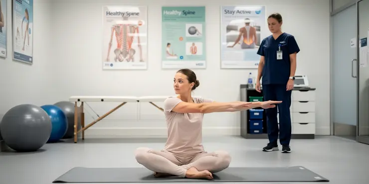 Pilates for back pain: Seated waist twist | NHS