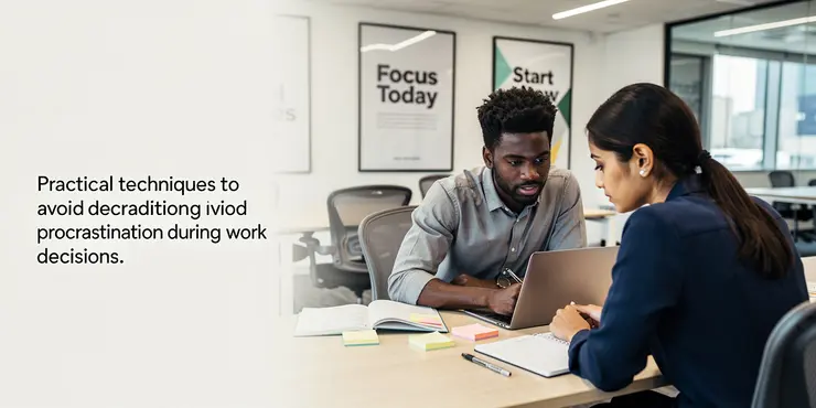 What are practical techniques for work decisions procrastination avoidance during the workday?