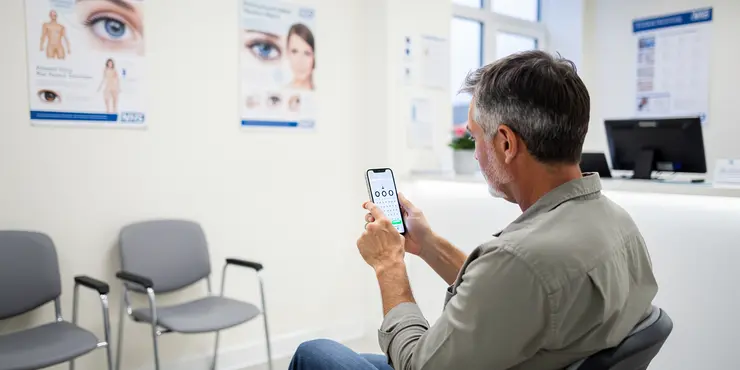 What are the limitations of self-testing for eyes?