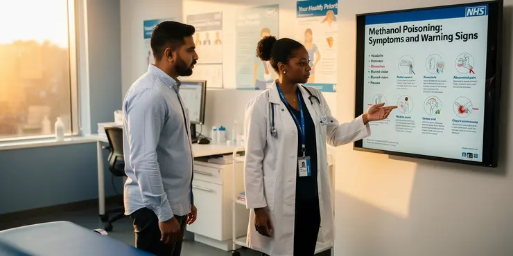 What are the symptoms of methanol poisoning?