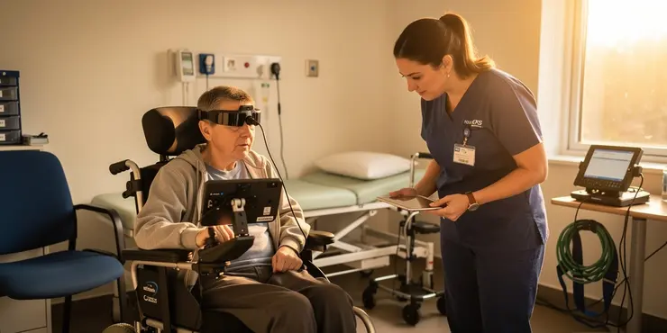 What assistive devices can help people with motor neurone disease?