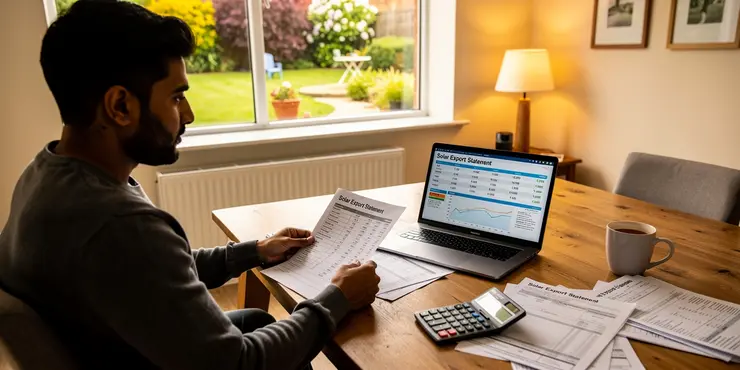 What documents are needed to start grid export solar panel earnings?