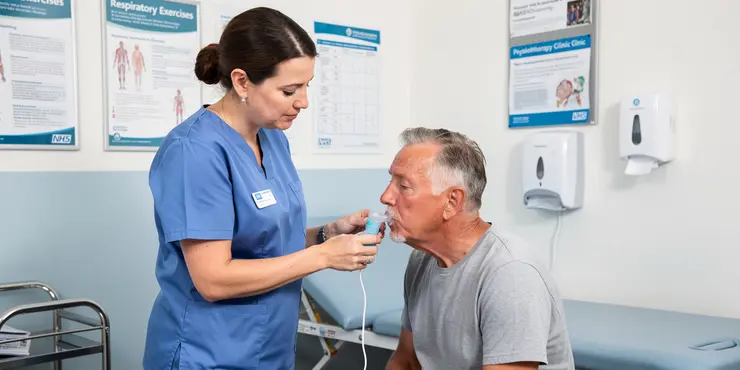 What equipment is used in air physiotherapy?