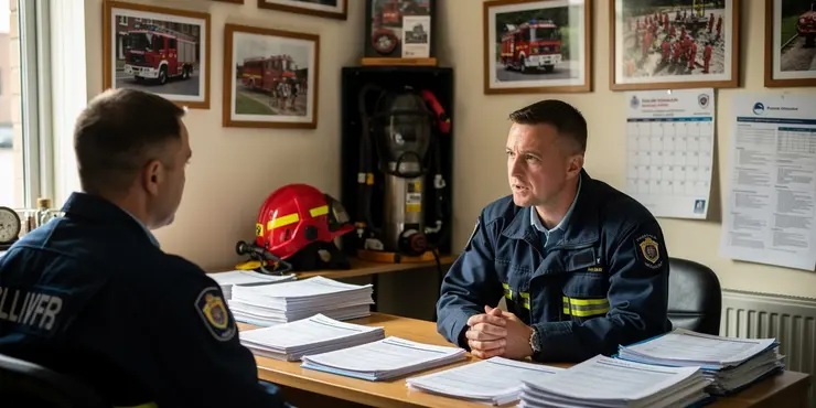 What happens to the pension benefits upon the death of a firefighter?
