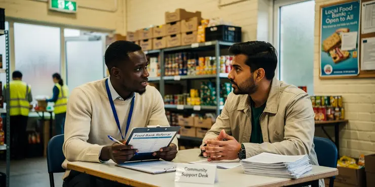 What information do I need to access a food bank?