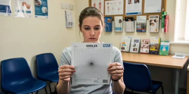 What is an Amsler grid and how is it used?