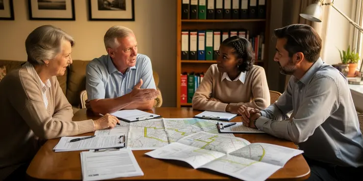 What is an easement and how can it relate to boundary disputes?